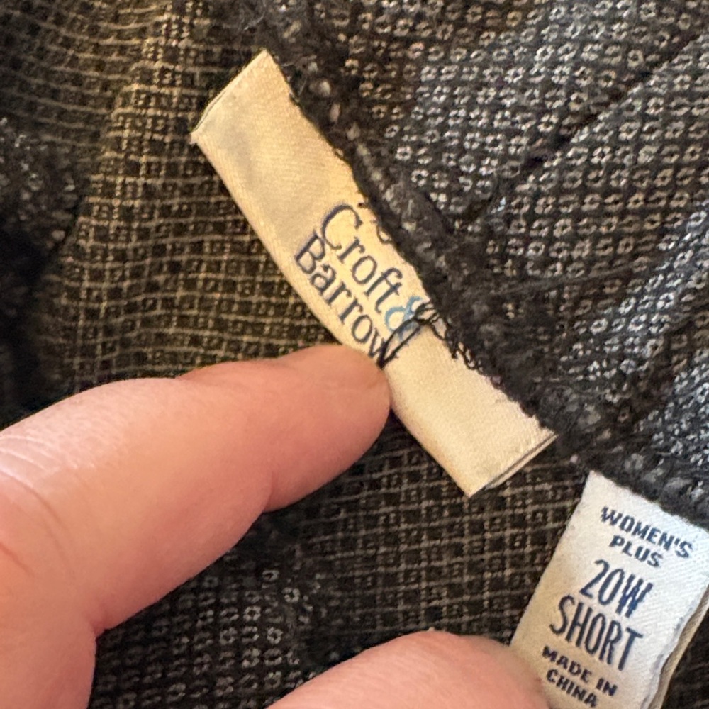 croft & barrow Tweed Like Wide-Leg Pull-On Pants croft & barrow Size: 20W Short - Picture 3 of 9